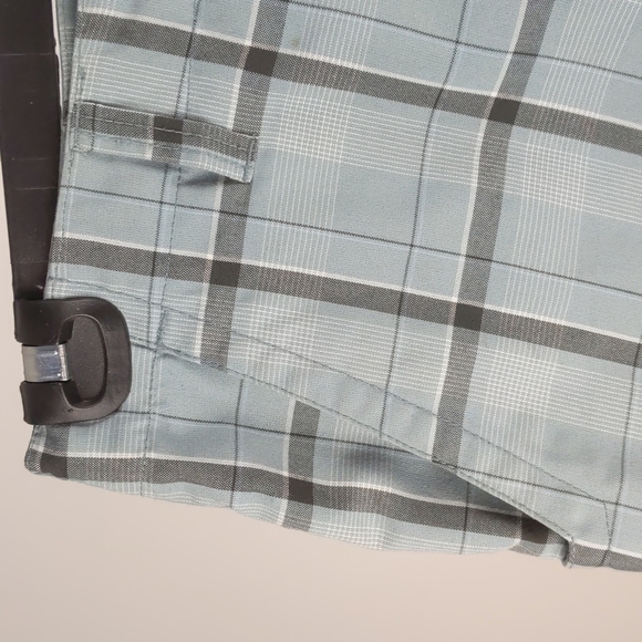 Rusty Men's Shorts Size 30 Blue Check Pockets Zip-Fly Button Belt Loops Casual - Picture 3 of 11